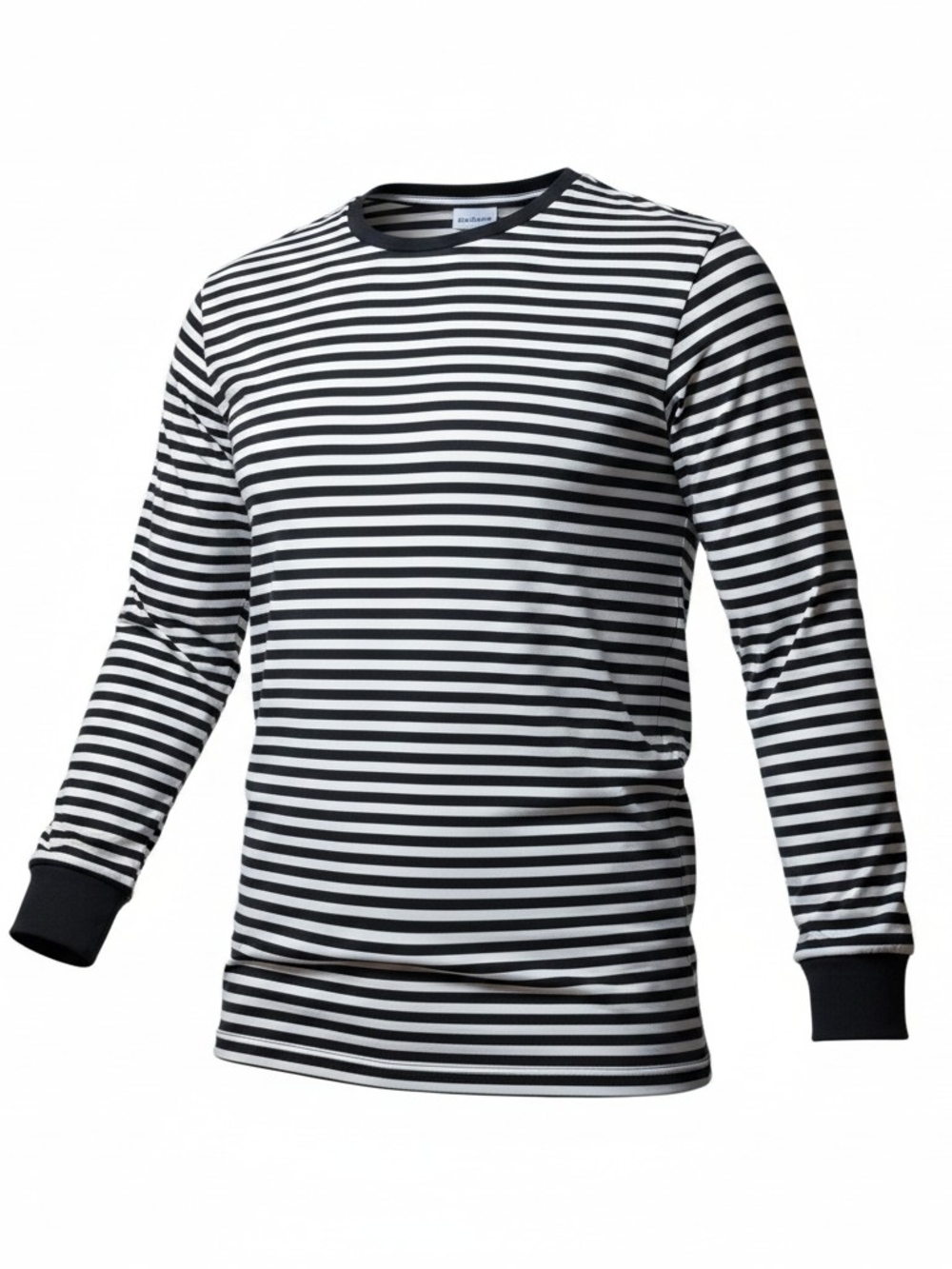 LULAROE | Unisex Striped Long Sleeve T-Shirt Black White Crew Neck | Men's XL